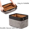 thumbnail image 4 of Juego de cestas de caja de almacenamiento plegable [paquete de 3] Caja de almacenamiento plegable de tela de lona con asa Caja de almacenamiento para el armario de la oficina en el hogar Ormromra DCF408-1, 4 of 4