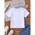 thumbnail image 2 of Fancy' Printed Crew Neck T-Shirt For Boys and Girls Back-To-School Season Short Sleeve T-Shirt Top For Toddlers, 2 of 7
