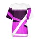thumbnail image 3 of Tops de Hombro Frío para Mujeres Hombro Impreso Casual Insertado Cuello Redondo de Manga Corta, Moda Superior, 3 of 4