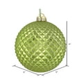 thumbnail image 2 of Vickerman 6" Celadon Durian Glitter Ball Ornament, 4 per Bag, 2 of 4