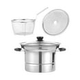 thumbnail image 2 of Sartén para freír, olla para cocinar, olla para sopa portátil, herramienta de cocina, cesta para freír con cesta de filtro para restaurante y hogar sin mango mayimx Ollas para freír, 2 of 9