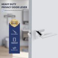 thumbnail image 4 of Keyless Privacy Door Lever Square Heavy Duty Door Lock Witout Keys Door Handle Reversible for Bedroom Bathroom, Chrome Plated Finish, 4 of 8