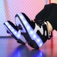 thumbnail image 5 of Kids Roller Skates Light up Shoes with Wheels Shoes LED USB Charging Roller Sneakers for Girls Boys Birthday Christmas Gift, 5 of 11