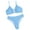 Sky Blue, variant on Swimsuits for Women Two Piece Women's Split Solid Bikini Two-Piece Swimsuit