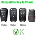thumbnail image 2 of Key Fob Cover Compatible with GMC Acadia Terrain Buick Keychain Case Holder Protector,4-Button-Black, 2 of 5