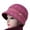 Pink, variant on Naierhg Beanie Women Winter Cap Super Soft Windproof Ultra-Light Thickened Flowers Keep Warm Acrylic Winter Warm Elegant Women Retro Fleece Lined Hat for Daily WearLight Purple