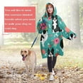 thumbnail image 4 of Wearable Oversized Blanket,Border Collie Dog and Flower Florals Wearable Blanket Hoodie for Adults,Cozy Hooded Blankets with Super Pockets,Super Warm Fuzzy Pullover for Women & Men, 4 of 6
