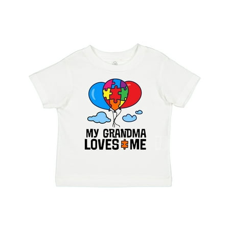 

Inktastic Autism Grandma Loves Me Puzzle Gift Toddler Boy or Toddler Girl T-Shirt