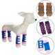 thumbnail image 2 of M 4 unids/set invierno mascota perro pierna calcetines cebra leopardo puntos estampado antideslizante calentadores de piernas Qinhai, 2 of 5