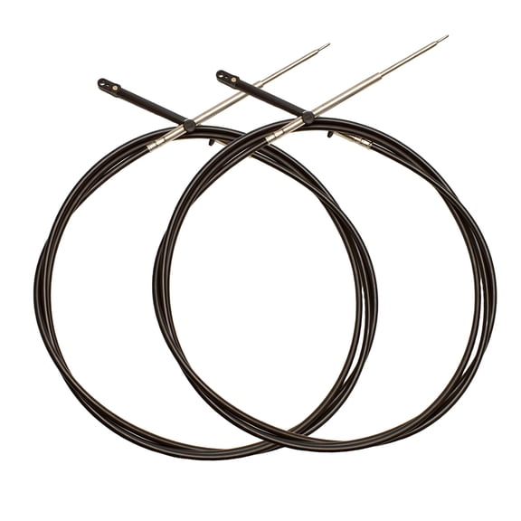 2PCS 12FT Boat Throttle Shift Control Cable Marine Outboard Remote Cable For Johnson Evinrude OMC