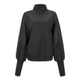 thumbnail image 4 of Annhoo Sweatshirt for Women Casual Long Sleeve Mock Neck Pullovers Cozy Solid Color Fall Outfits Clothes, 4 of 4