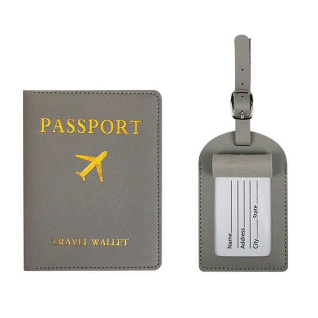 Pass-port Holder Multi-Purpose Tear-Resistant Dirt Proof Wear-resistant Portable Protector Anti-scratch Pass-port Cover And Luggage Tag Set Daily Use