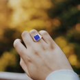 thumbnail image 3 of Lapis Lazuli Ring, Sqare Gemstone Ring for Birthday Gift, Adjustable Crystal Ring for Men Women, Boho Ring Unisex Stone Jewelry, 3 of 6