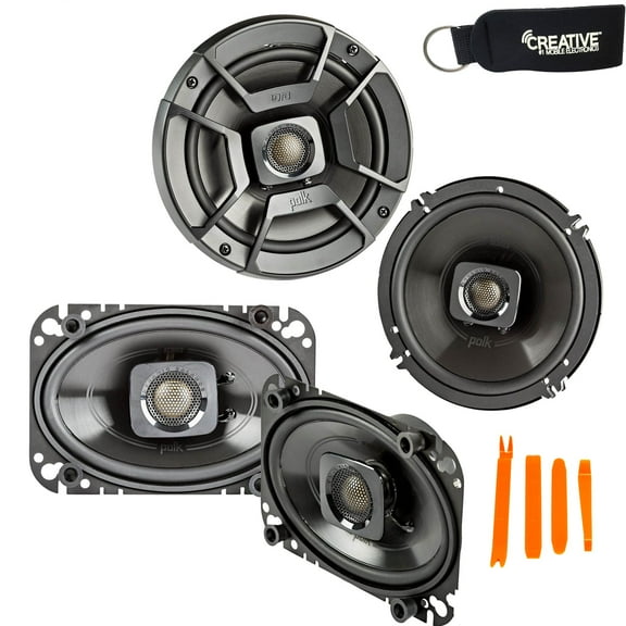 Polk Audio - A Pair Of DB652 6.5" Coaxial and A Pair Of DB462 4x6" Speakers - Bundle Includes 2 Pair