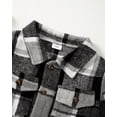 thumbnail image 4 of 5T Baby Boys Clothes 6Y Boys Fall Winter Denim Pant Set Little Boys Long Sleeve Plaid Top Jeans Pants 2PCS Set Black, 4 of 7