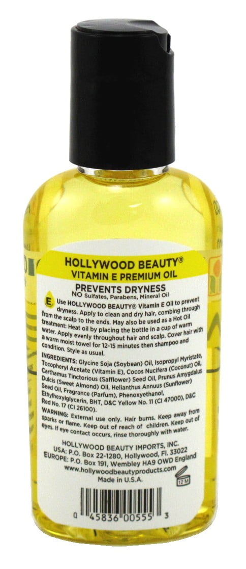 Hollywood Beauty Vitamin-E Premium Oil 2 Ounce (6 Pack)