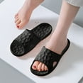 thumbnail image 6 of JeashCHAT Slippers for Women and Men, House Slippers Shower Shoes Bathroom Slide Sandals Non-slip Soft Bottom Lightweight Slippers (Black), 6 of 7