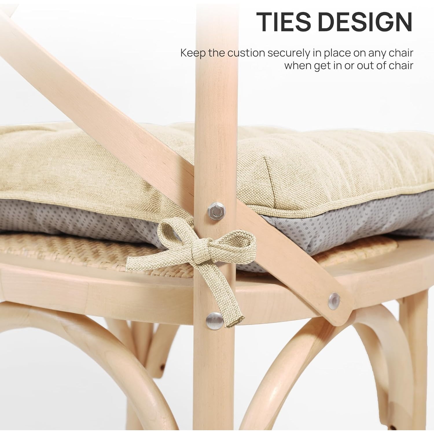 Memory Foam Chair Cushions Set of 4, Outdoor/Indoor Chair Pads for Dining Chairs 4 Pack, Seat Cushions for Kitchen, Dining Room, Office, Patio Chairs, 15.5"x15.5"x3.5"