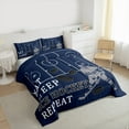 thumbnail image 3 of Castle Fairy Boys Girls Eat Sleep Ice Hockey Bedding Comforter Set 2pcs,Ball Gamer Twin Comforter Sets Microfiber,Sport Theme Breathable Bedding Set,Luxury Bedroom Decor,Reversible, 3 of 8