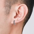 thumbnail image 3 of TANGPOET Nordic Viking Runes Hoop Earrings Silver Hoops Earrings Men 925 Sterling Silver Hypoallergenic Huggie Hoop Mens Earring, 3 of 6