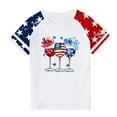 thumbnail image 2 of Gamivast Placed Girls 4Th Of July Usa Shirt Usa Flag Patriotic T-Shirt Independence Day Outfit for Kids White Placed Recently By Me,the Past Month, 2 of 7