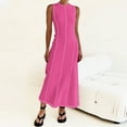 thumbnail image 5 of IBTOM CASTLE Women Summer Sleeveless Maxi Dress Casual Long Tank Tea Party Wedding Guest Dress Beach Vacation Sundress S Hot Pink, 5 of 8