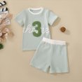 thumbnail image 3 of Baby Boy Summer Outfit Striped T-shirt Toddler Boy Summer Clothes 6 12 18 Months 2 3 4 5 T Kids Boy Short Set, 3 of 7