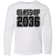 thumbnail image 3 of Inktastic Class of 2036 in Black Outlined Text Long Sleeve Youth T-Shirt, 3 of 5