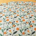 thumbnail image 2 of NEWLAKE 3-Piece Floral Microfiber Quilt Set Lightweight Bedding Set with Shams for All Season, Yellow and Orange Quilt, Queen Size, 2 of 9