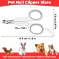thumbnail image 4 of Pet Nail Clippers for Cats Professional Small Dog Nail Trimmers Cat Bird Bunny Puppy Pet Nail Clippers for Novice Pet Families (Grey), 4 of 5