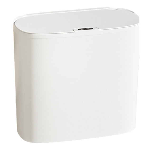 Moyic Bote de basura automático para baño con Sensor a prueba de agua, solución práctica y ecológica, bote de basura delgado Suministros de limpieza para el hogar blanco 30.5*28.5*15cm