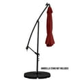 thumbnail image 3 of Sun-Ray 10' Offset Solar Lighted Umbrella with Cross Base - Scarlet, 3 of 3