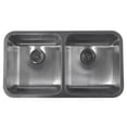 thumbnail image 2 of Eviva Taurus 34" x 18" Stainless Steel Undermount Double Kitchen Sink, 2 of 4