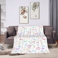 thumbnail image 2 of Love Graffiti Throw Blanket, Super Soft Anti-Pilling Flannel Bed Blankets, 40"x30", 2 of 8