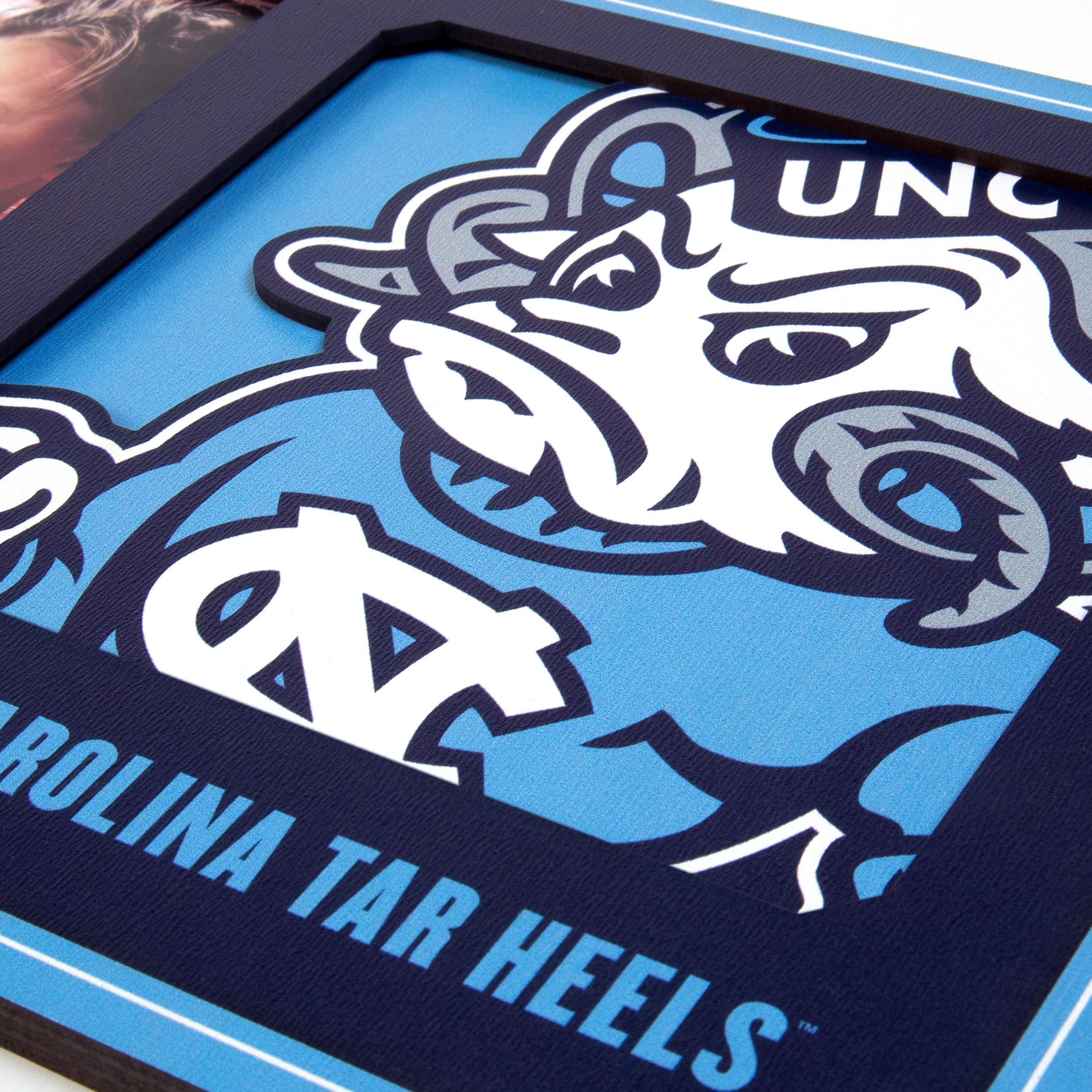 North Carolina Tar Heels 3D Logo Picture Frame
