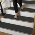 thumbnail image 2 of Rubber Stair Treads Carpet Non Slip, Black Stair Rugs For Wooden Steps, Reusable Carpet Stairs Runner, Machine Washable Stair Mats Covers, Black (30"x, 2 of 5