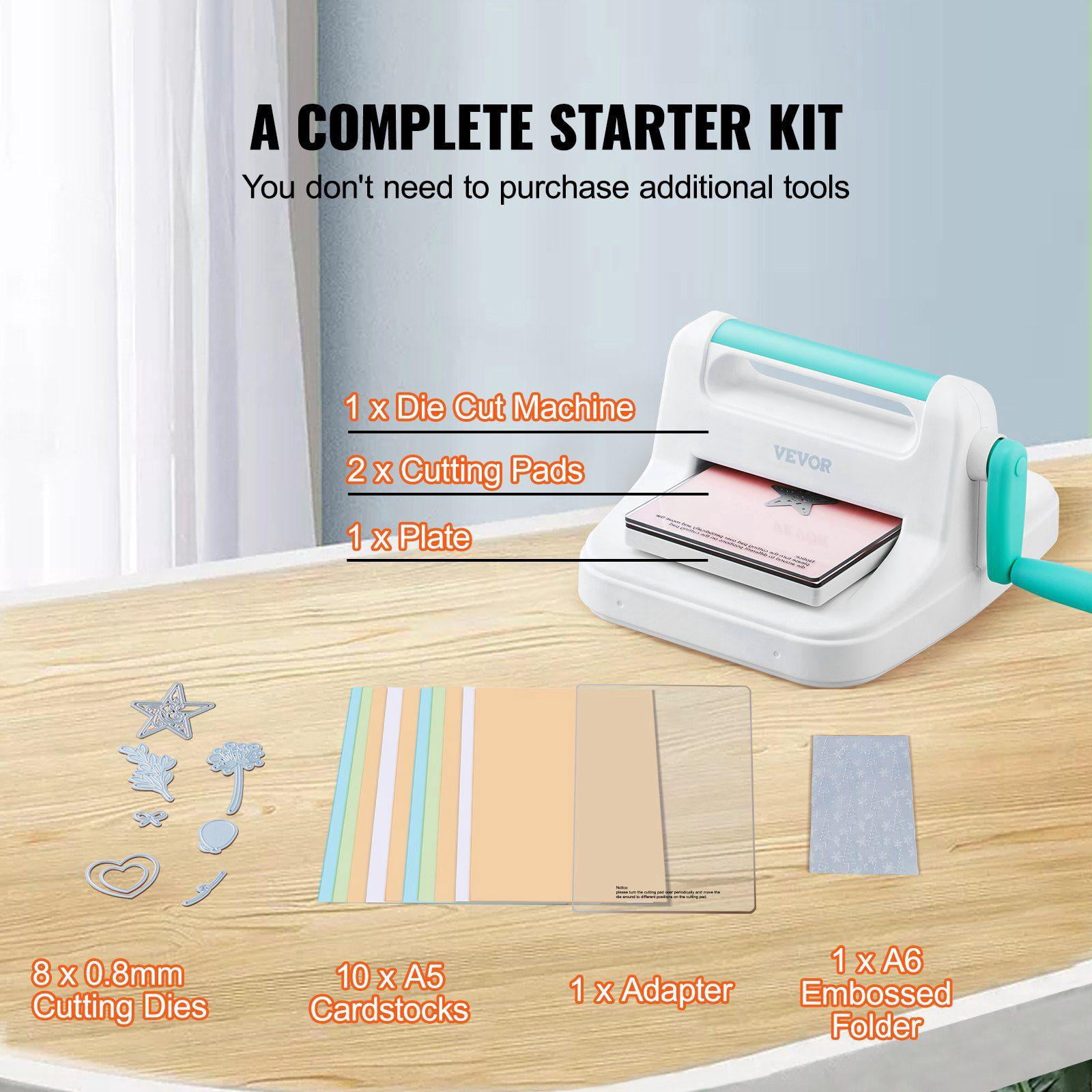 Manual Die Cutting Embossing Machine Portable 6 Inch Opening Scrapbooking Craft Kit White