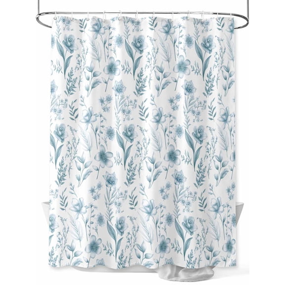 Shower Curtains Spring Flowers Bath Curtain Green Cymbidium Plant Leaf Waterproof Bathroom Shower Curtain Set with Hooks Decoration 72 x 84 Inches