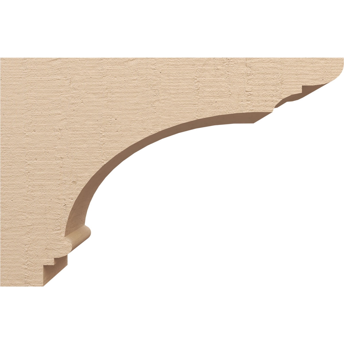11"W x 33"D x 22"H Classic Hughes Rough Cedar Woodgrain TimberThane Corbel, Primed Tan