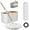 White & Orange, variant on Floor Spin Mop and Bucket Set with Wringer System Extended Stainless Steel Handle 61＂for Home Floor Cleaning Use with 5 Replacement Head Refill and 1 Cleaning Brush Head