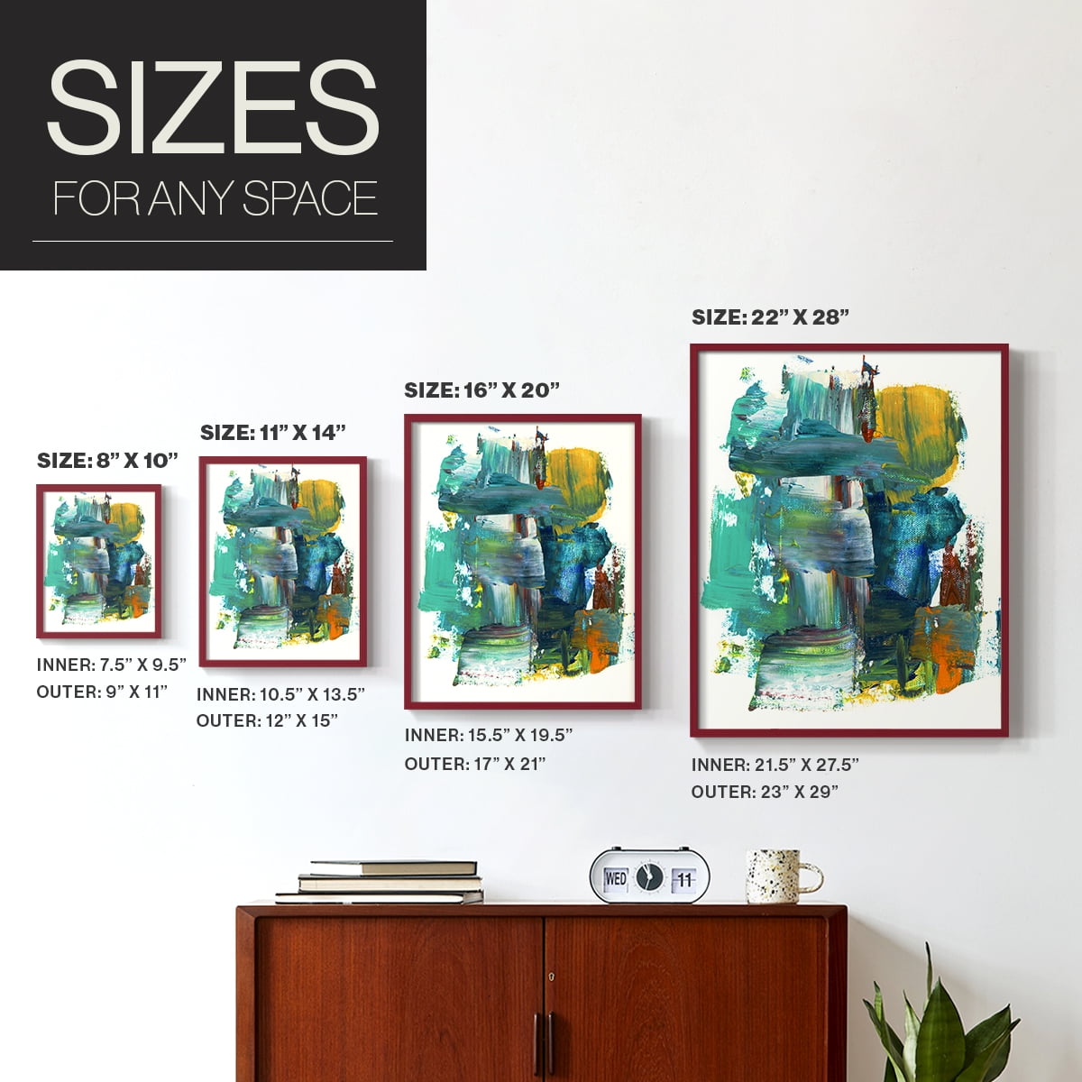 Abstract I in Paper Solid Wood 8 x 10 Framed Print