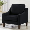 thumbnail image 6 of Modern Armchair, Living Room Single Seat Sofa Chair with Wooden Legs, Upholstered Velvet Accent Chair for Living Room, Bedroom, 6 of 10