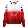 thumbnail image 6 of Bjutir Valentines Day Women Tops O Neck Sweatshirt Round Neck Fit Pullover Tops Casual Long Sleeve Workout Shirts Loose Blouse, 6 of 6