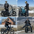 thumbnail image 3 of Lilypelle Peak 1100w Electric Tricycle for Adults, 7 Speed 20" x 4.0 " Fat Tire 3 Wheel Electric Bike, 48V 14.5Ah Removable Battery, Aluminum Motorized MountainTrike W/ Front & Rear Basket  & Cover, 3 of 13