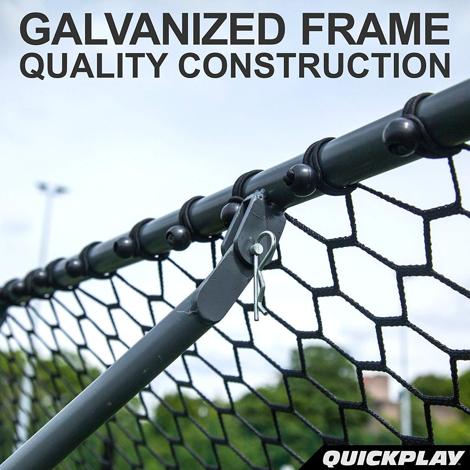 QuickPlay PRO Rebounder Adjustable Angle Multi-Sport Trainer | Soccer Rebounder or Baseball & Softball Pitch Back | Ideal for Team and Solo Training