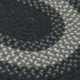 thumbnail image 3 of 2' x 12' Charcoal Black and Gray Braided Oval Reversible Throw Rug, 3 of 3