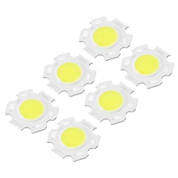 Uxcell 20mm 5W 260mA Energy Saving COB LED Light Chip Beads White 10 Pack