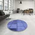thumbnail image 4 of Ahgly Company Machine Washable Indoor Rectangle Transitional Sky Blue Area Rugs, 5' x 8', 4 of 7