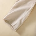 thumbnail image 5 of Luxalzxs Womens Elastic Waist Cotton Linen Pants Plus Size Summer Casual Cropped Wide Leg Comfy Capri Pants with Pockets, 5 of 5