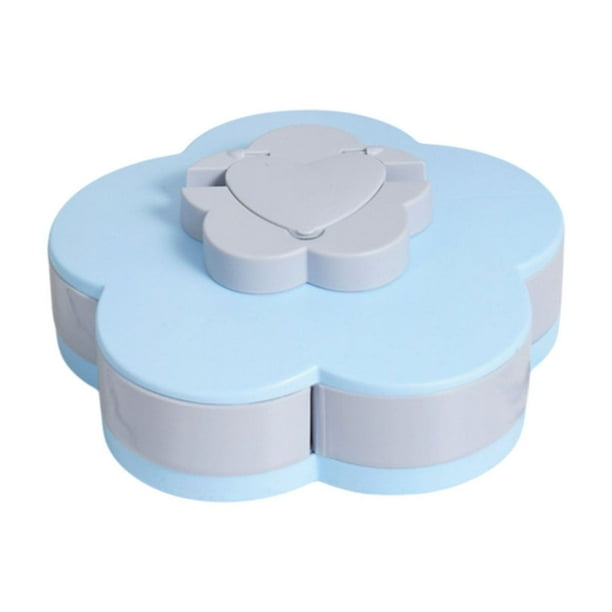 Bandeja giratoria para frutos secos, estilo chino, concisa caja de dulces, contenedor para refrigerios en la sala de estar, frutero de plástico.